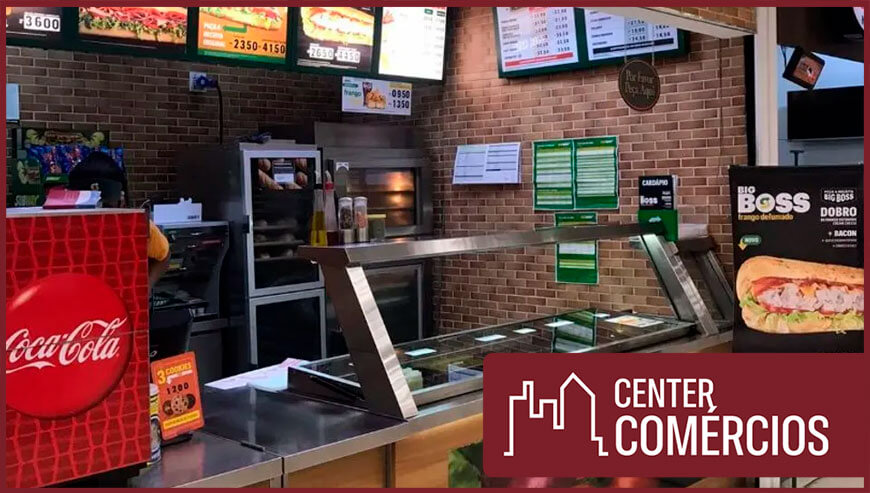 REPASSO FRANQUIA SUBWAY SHOPPING ZONA SUL